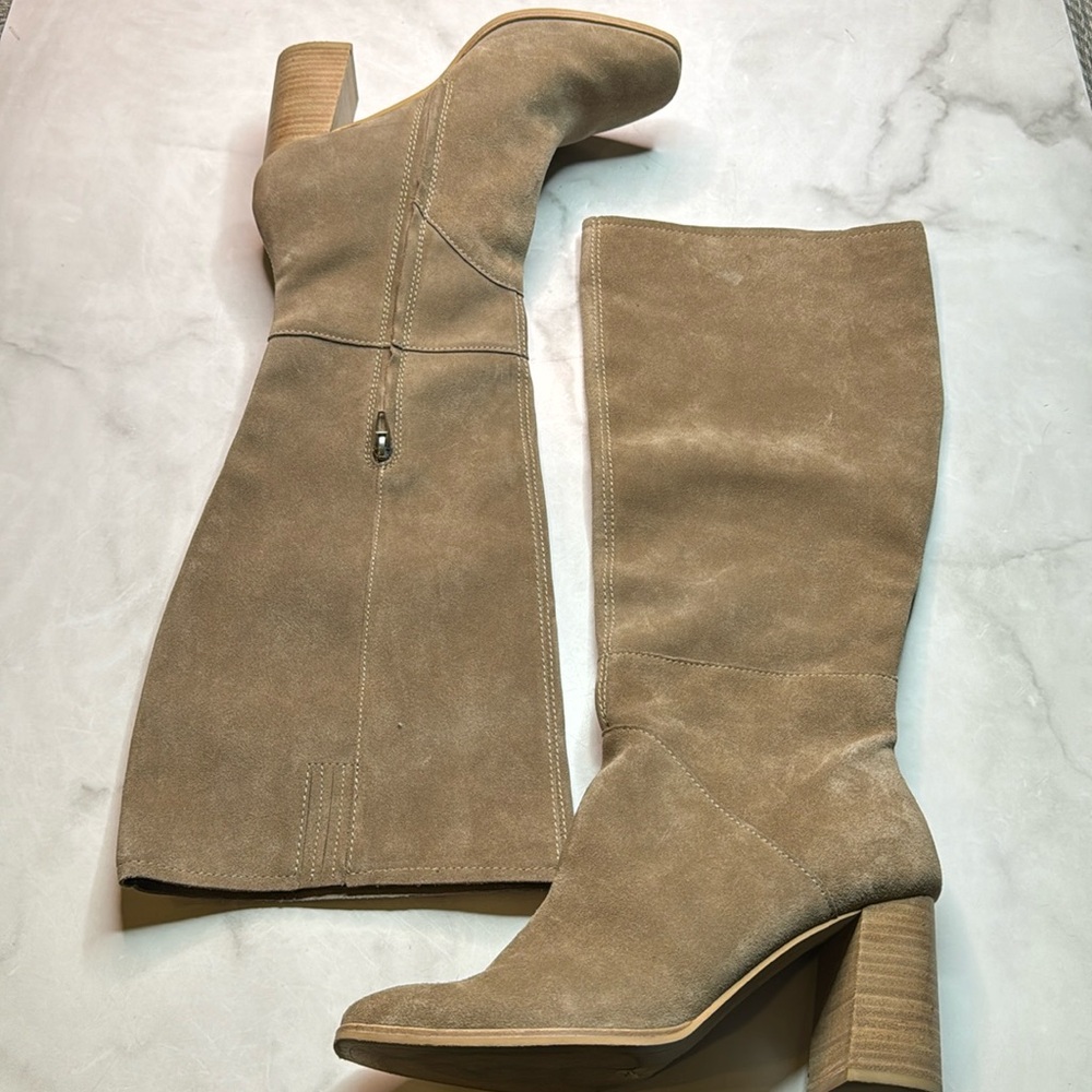 Dolce Vita Tan Suede Heeled Boots